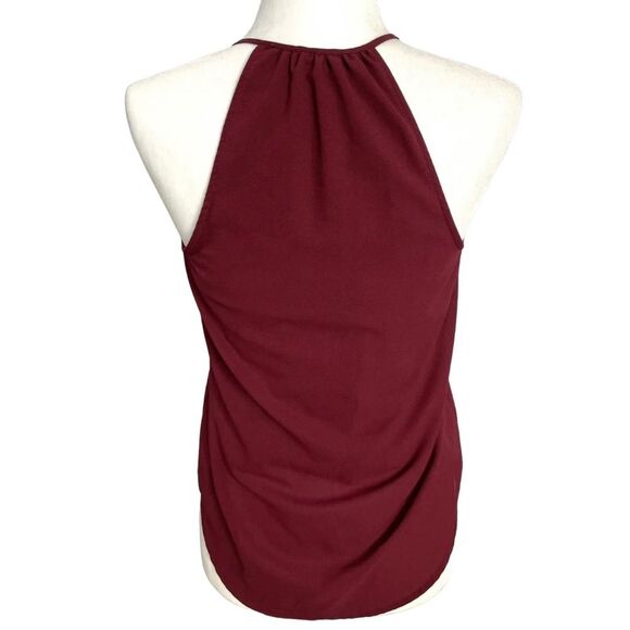 PAPER CRANE Halter Sleeveless Blouse Tie-Front Tank Top - Picture 6 of 10